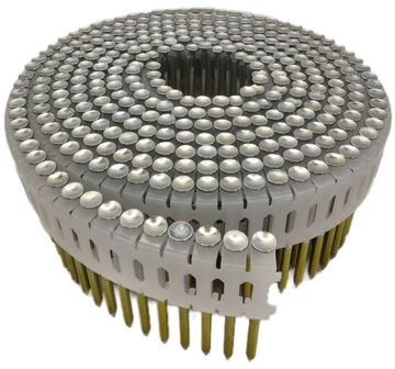 Coilnagels cuphead 2,5 x 50 IN-tape 0&ordm; Ring/Verzinkt Doos a 9.750 stuks