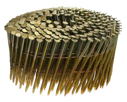 Coilnagels 2,5 x 65 Draad gebonden 15/16&ordm; Ring/Verz. doos a 7.200 stuks