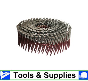 Coilnagels 2,1 x 45 Draad gebonden 15/16&ordm; Ring/Blank Doos a 12.600 stuks