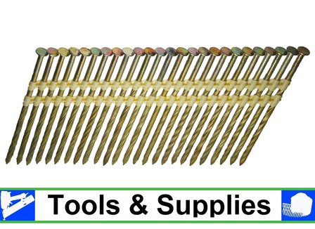  Stripnagels 3,1 x 90 mm rondkop 20/21&ordm;  Schroef/Verzinkt Doos a 2.500 stuks