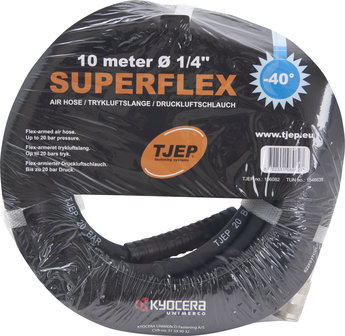 Tjep Luchtslang 1/4&quot; Superflex 10 mtr. met Koppeling en Nippel