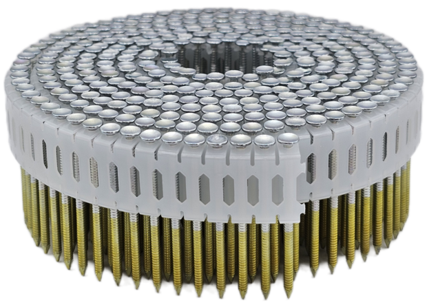 Coilnagels cuphead 2,5 x 50 IN-tape 0º Ring/Verzinkt Doos a 9.750 stuks