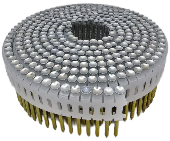 Coilnagels cuphead 2,5 x 50 IN-tape 0º Ring/Verzinkt Doos a 9.750 stuks