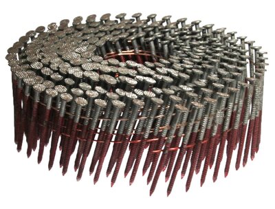 Coilnagels 2,1 x 45 Draad gebonden 15/16º Ring/Blank Doos a 12.600 stuks