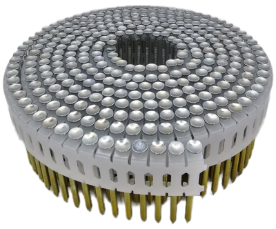 Coilnagels cuphead 2,5 x 45 IN-tape 0º Ring/Verzinkt Doos a 9.750 stuks