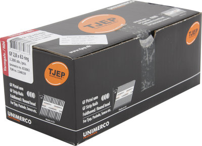Tjep GF28/63 Stripnagels Rond kop 34º Thermisch verzinkt Doos a 1.200 stuks