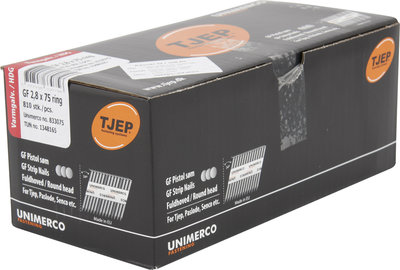 Tjep GF28/75 Stripnagels Rond kop 34º Thermisch verzinkt Doos a 810 stuks