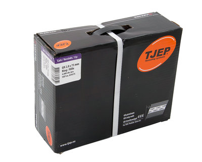 Tjep GR28/75 Stripnagels D-kop 34º Ring/VerzinktDoos a 4.000 stuks