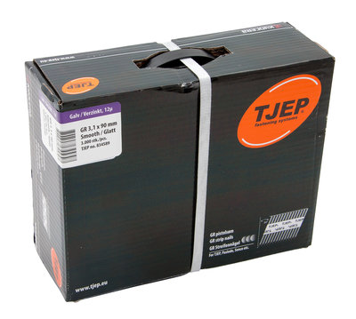 Tjep GR31/90 Stripnagels D-kop 34º Glad/Verzinkt Doos a 3.000 stuks