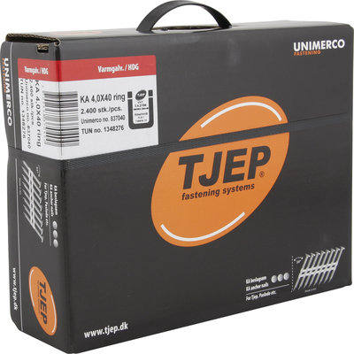 Tjep KA40/40 Strip ankernagels 34º Ring/Thermisch verzinkt Doos a 2.400 stuks