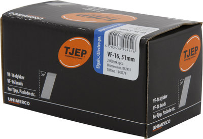Tjep VF16 51 mm Brads 1,6 mm 20º Verzinkt Doos a 2.000 stuks