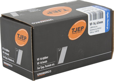 Tjep VF16 63 mm Brads 1,6 mm 20º Verzinkt Doos a 2.000 stuks
